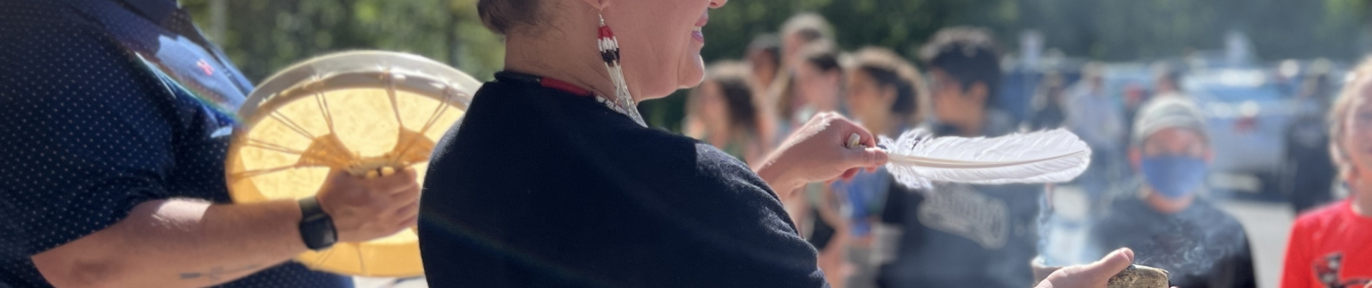 drumming and smudging