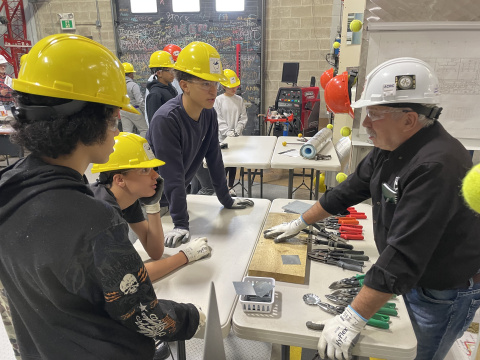 Students experiencing trades training