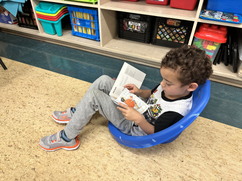 Young child reading