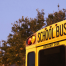 Back of a yellow school bus